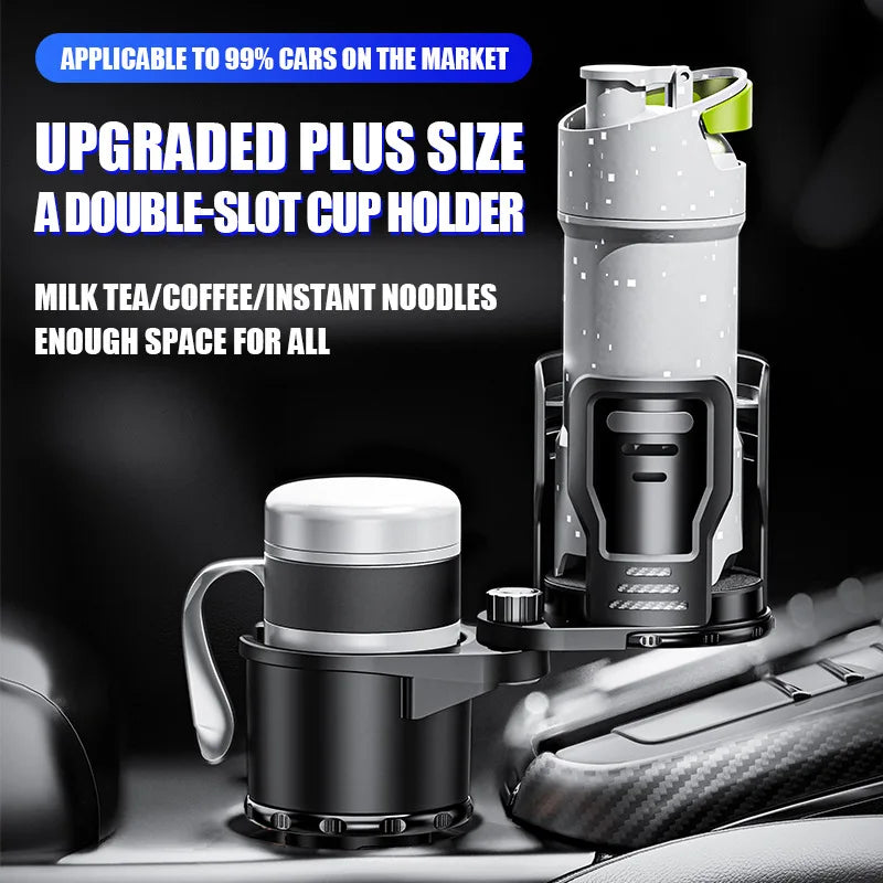 Adjustable Dual-size Car Water Bottle Holder Locking Mechanism Qme