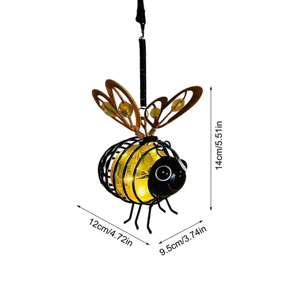 Solar Garden Light Hangable Bee-shaped Weather-resistant Ornament Led Qme Orange China Mainland