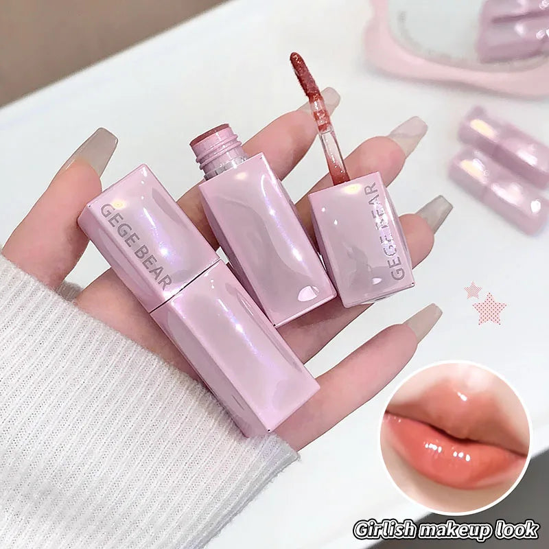 GEGE BEAR Hydrating Lip Oil Gloss Glass Shine Plumping Serum Qme