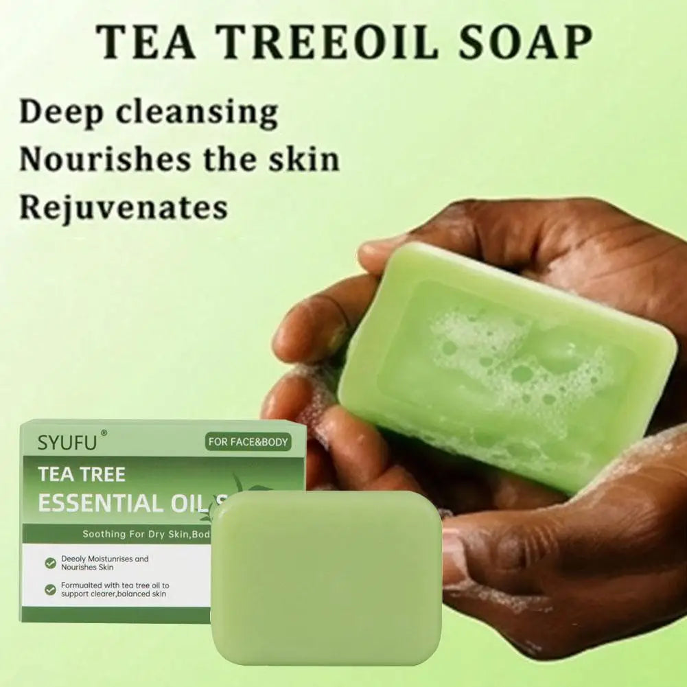 Gentle Exfoliating Bar Soap Natural Foot Body Soaps Green Tea Tree Qme