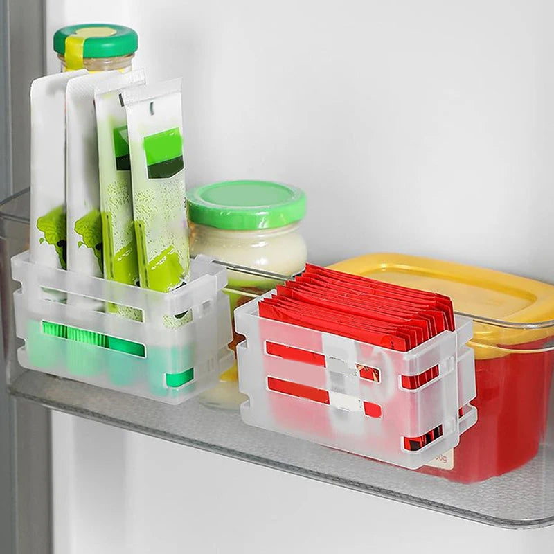 Door Telescopic Storage Box Cheese Slices Organize Case Snap Qme