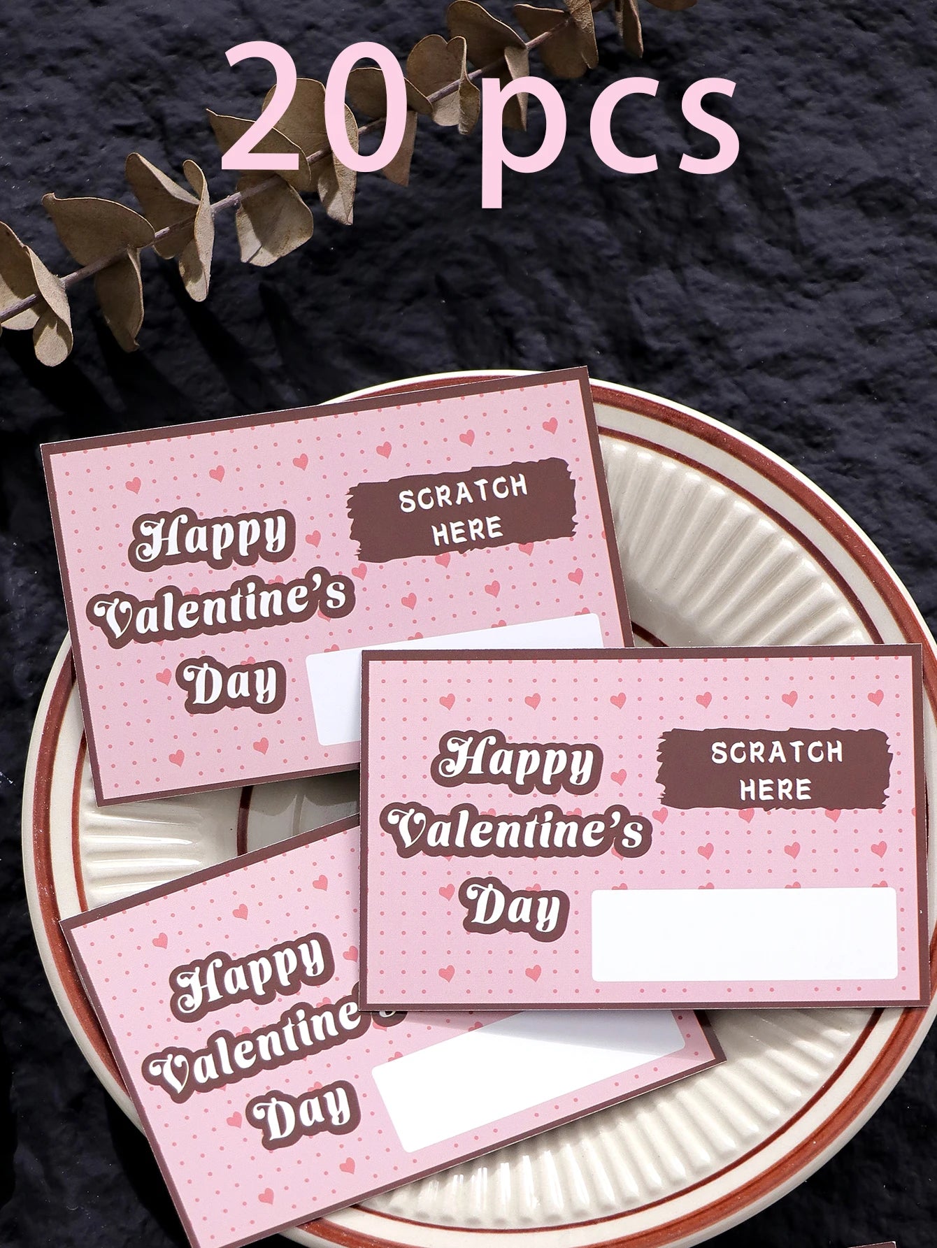 2Pcs/10Pcs/20Pcs Scratch-Off Love Coupons Couple Scratch Off Cards Valentine's Day Wedding Anniversary Creative Gifts Qme -20Pcs