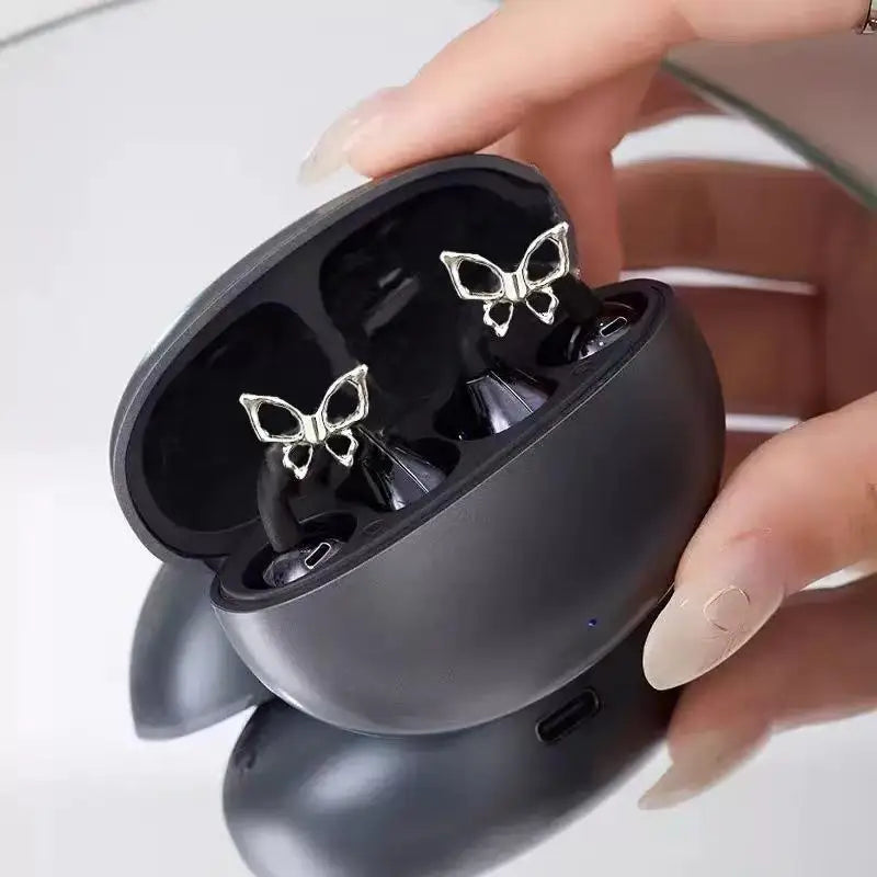 Rhinestone Butterfly Earbud Accessory Premium Shiny Zircon Design Qme
