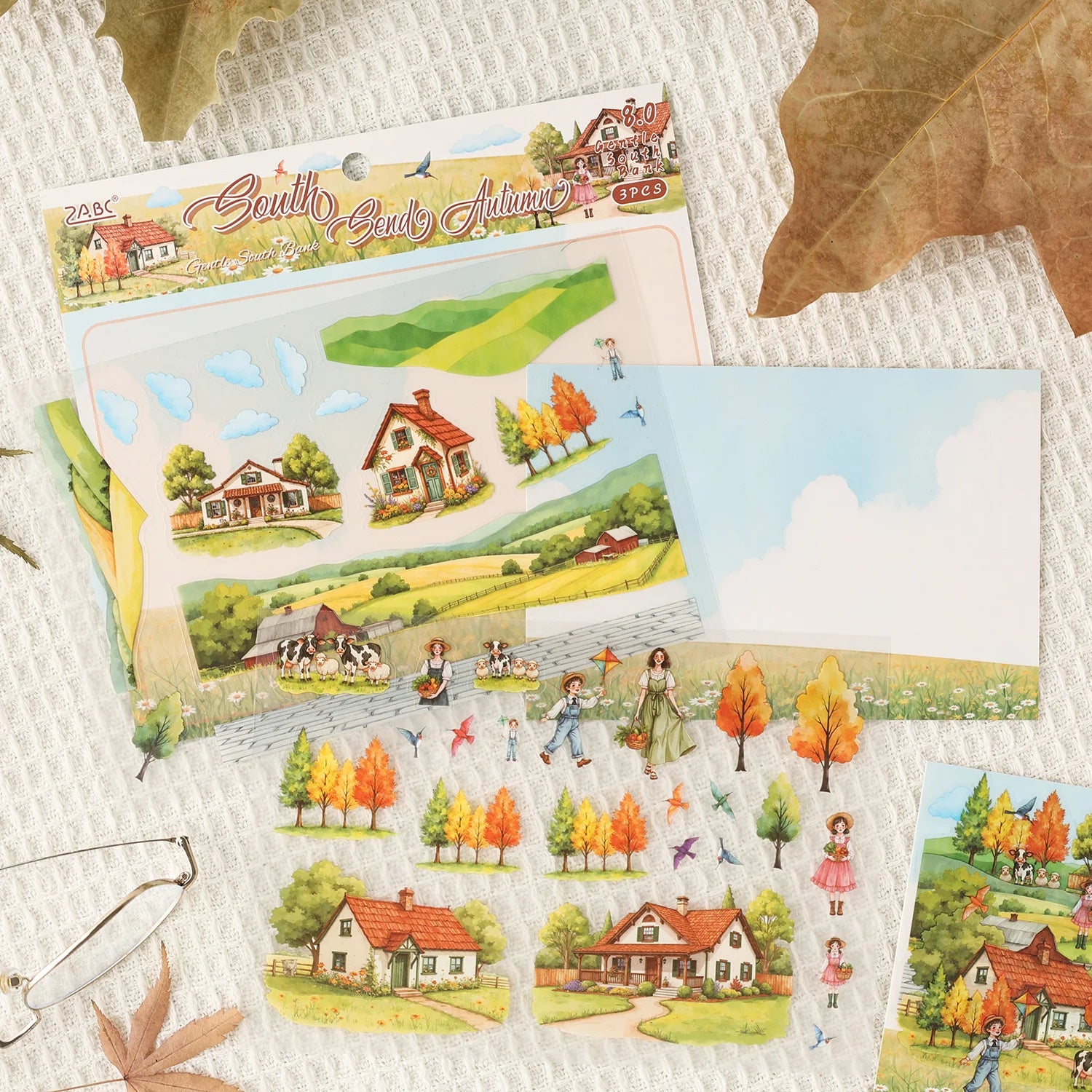 Seaside Home Castle Theme Miniature Stickers for Office Stress Relief, DIY Scrapbooking, Journal, Phone Case, Laptop, Guitar Qme