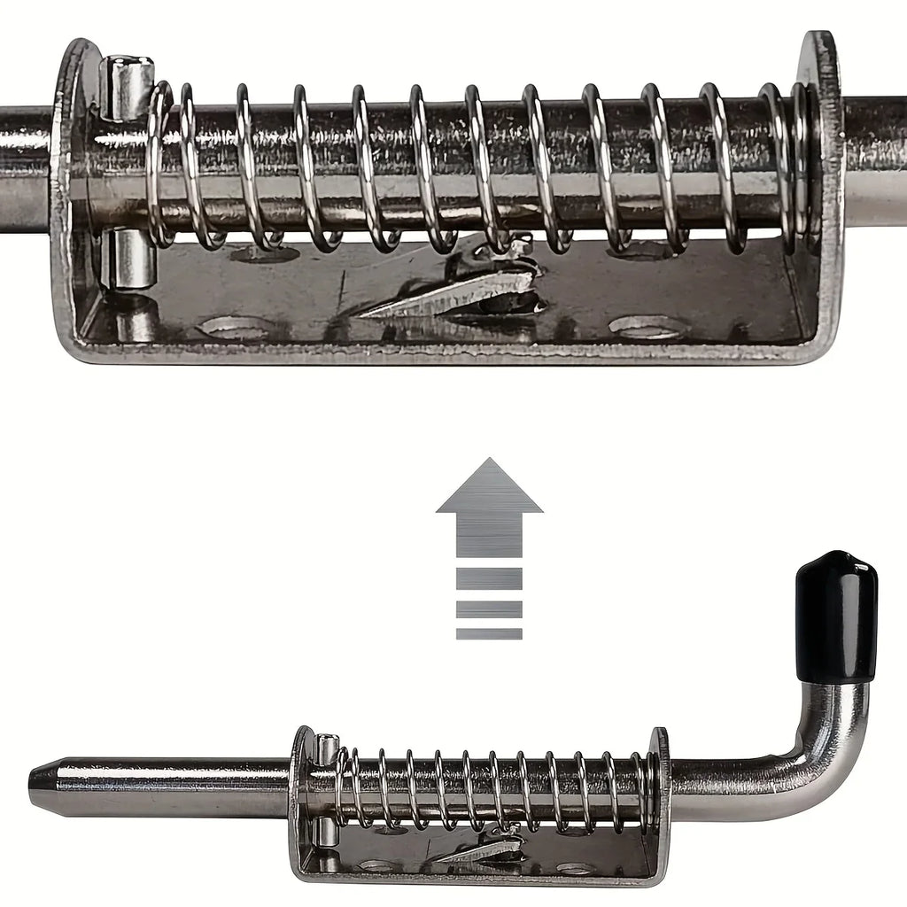2PCS 304 Stainless Steel Spring Latch - Polished, Multi-directional Cabinets and Door Hinges with Secure Locking Mechanism Qme