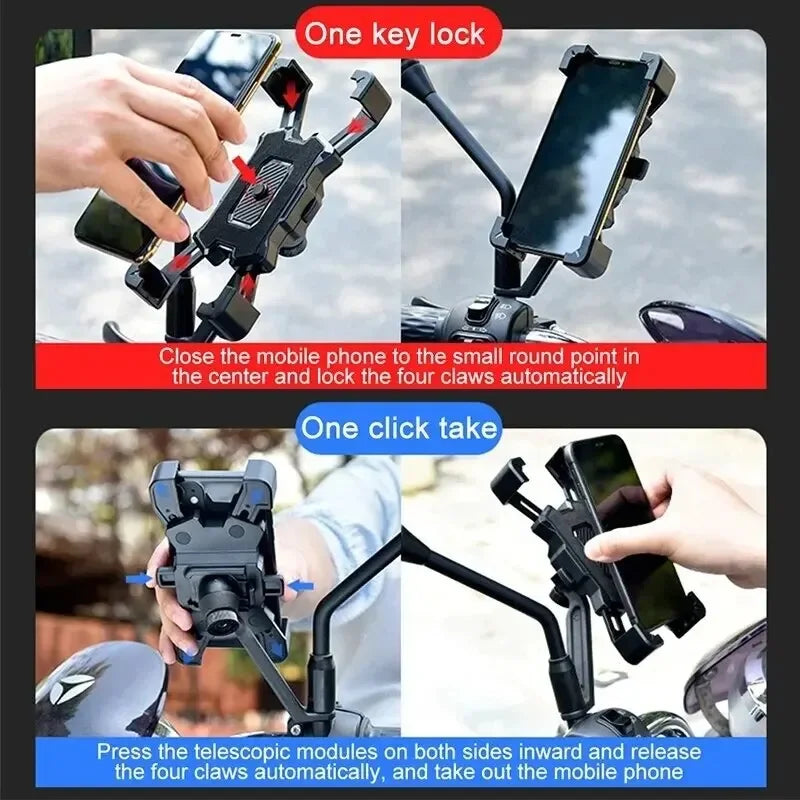 Phone Holder Bike Moto 360 View Universal Bicycle 4 7- Mobile Stand Qme