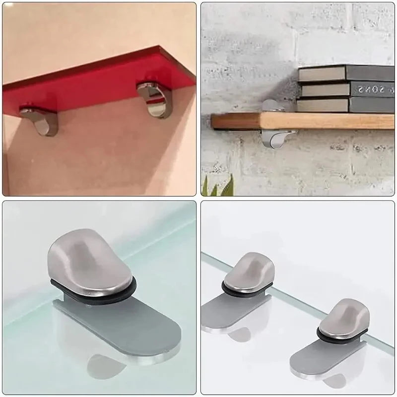 Wall Mount Floating Clip Anti-slip Support Shelves Partition Clamp Qme