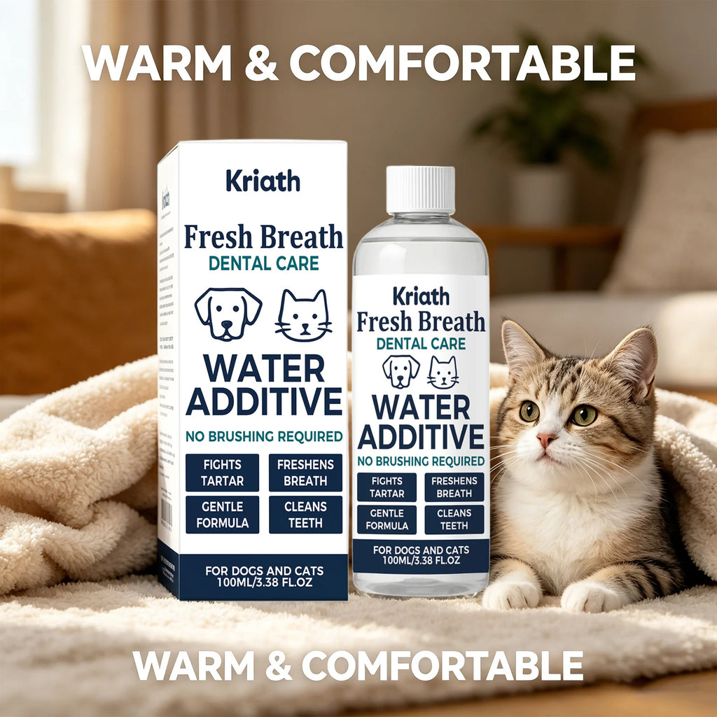 Drinkable Pet Mouthwash Removing Dental Plaque & Tartar Fresh Breath Plant Formula No Brushing Dogs & Cats Dental Care Solution Qme