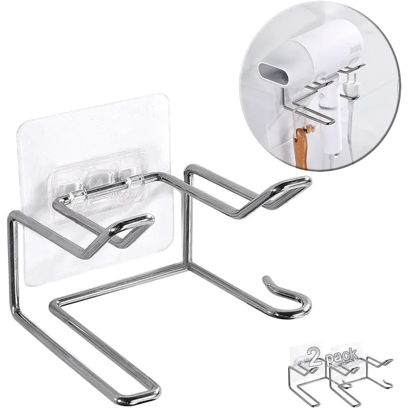 Self Adhesive Wall Mount Hair Dryer Holder Waterproof Rack Dyson Most Qme