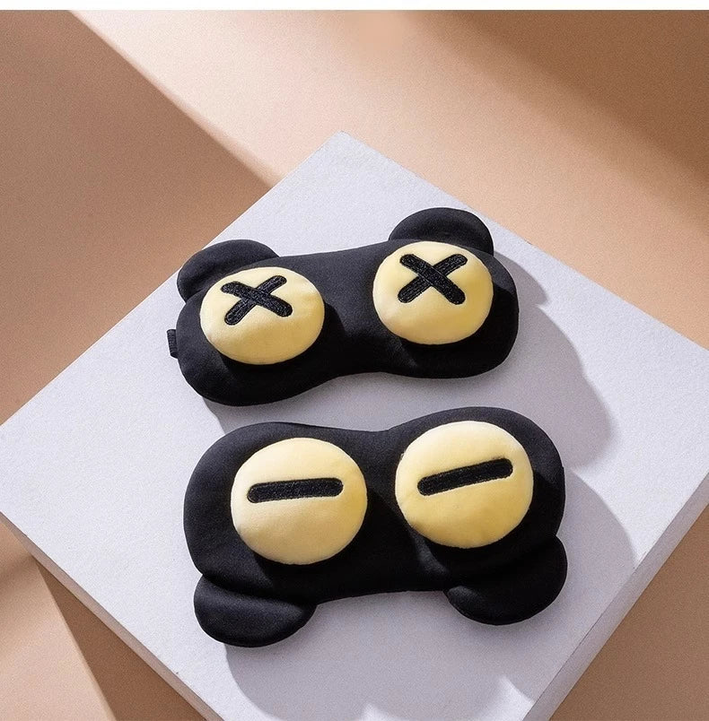 Cute Eye Mask Sleep Soothing Fatigue Warm Compress Wear Comfortable Qme