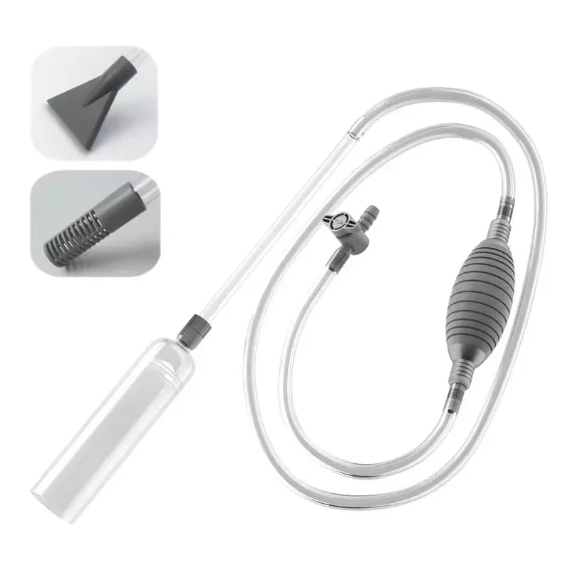 1 5m Aquarium Manual Water Changer Fish Tank Air Pump Cleaning Tools Qme