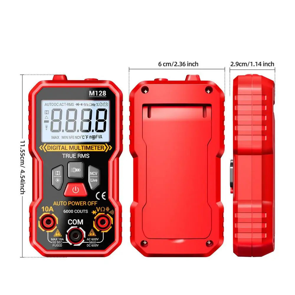Multimeter Tester 6000 Counts Smart Voltage Measuring Instruments Qme China Mainland Red