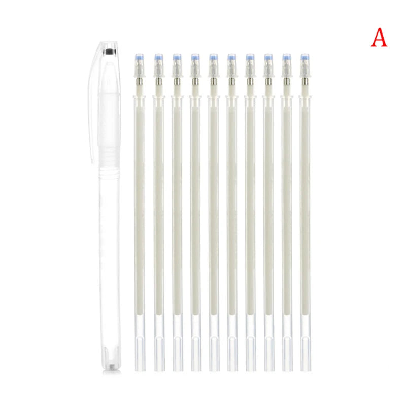 10pcs Heat Erasable Pen High Temperature Disappearing Fabric Marker Qme A