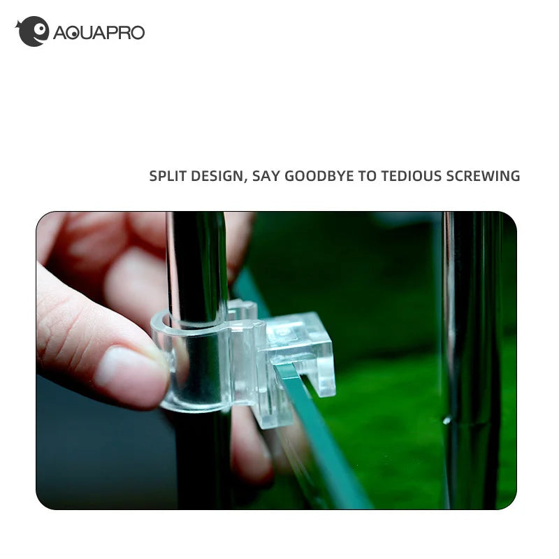 2pcsAquarium Hose Holder Hard PC Material Pipe Clamp Filter Inlet Outlet Clip Fish Tank Splitter Fix Feeder Mounting Accessories Qme