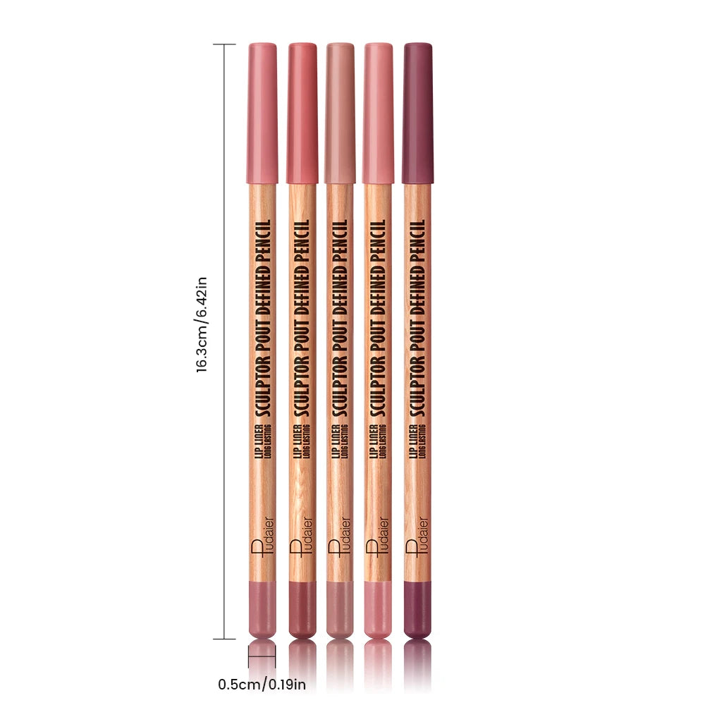 Matte Creamy Lip Liner Pencil Define Lips Natural Plumping Long Qme