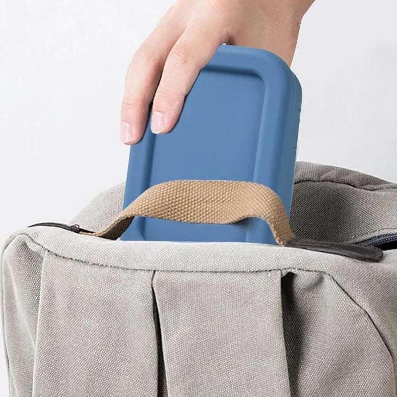 Large Leakproof Travel Soap Case Silicone Box Draining Layer Enhanced Qme