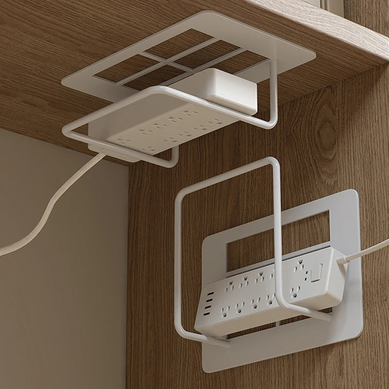 Wall-mounted Router Set-top Box Holder No-drill Multi-purpose Storage Qme