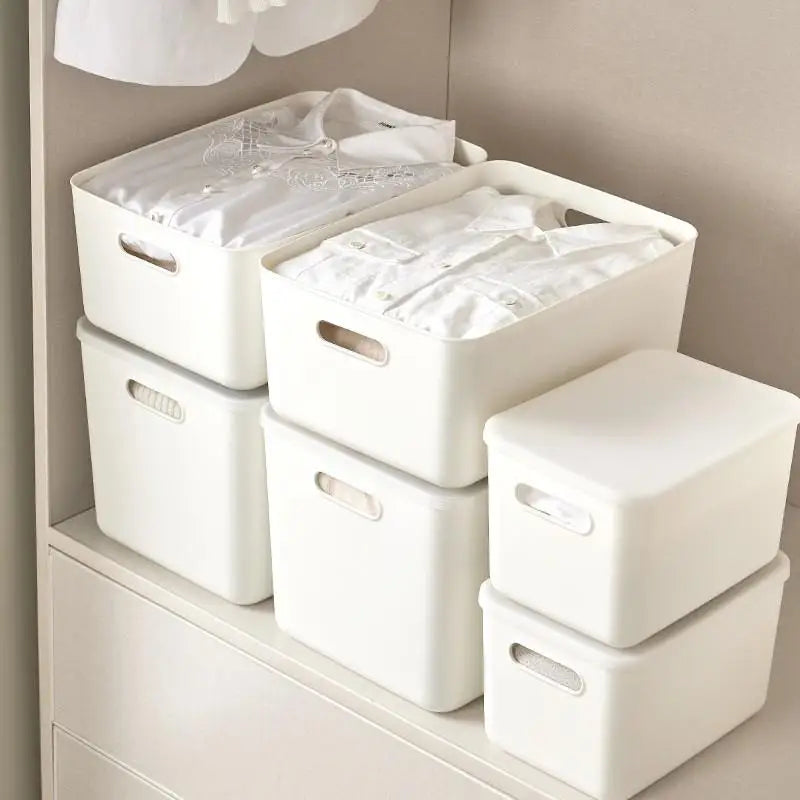 Solid Plastic Storage Box Large Capacity Home Clothing Toy Desktop Qme