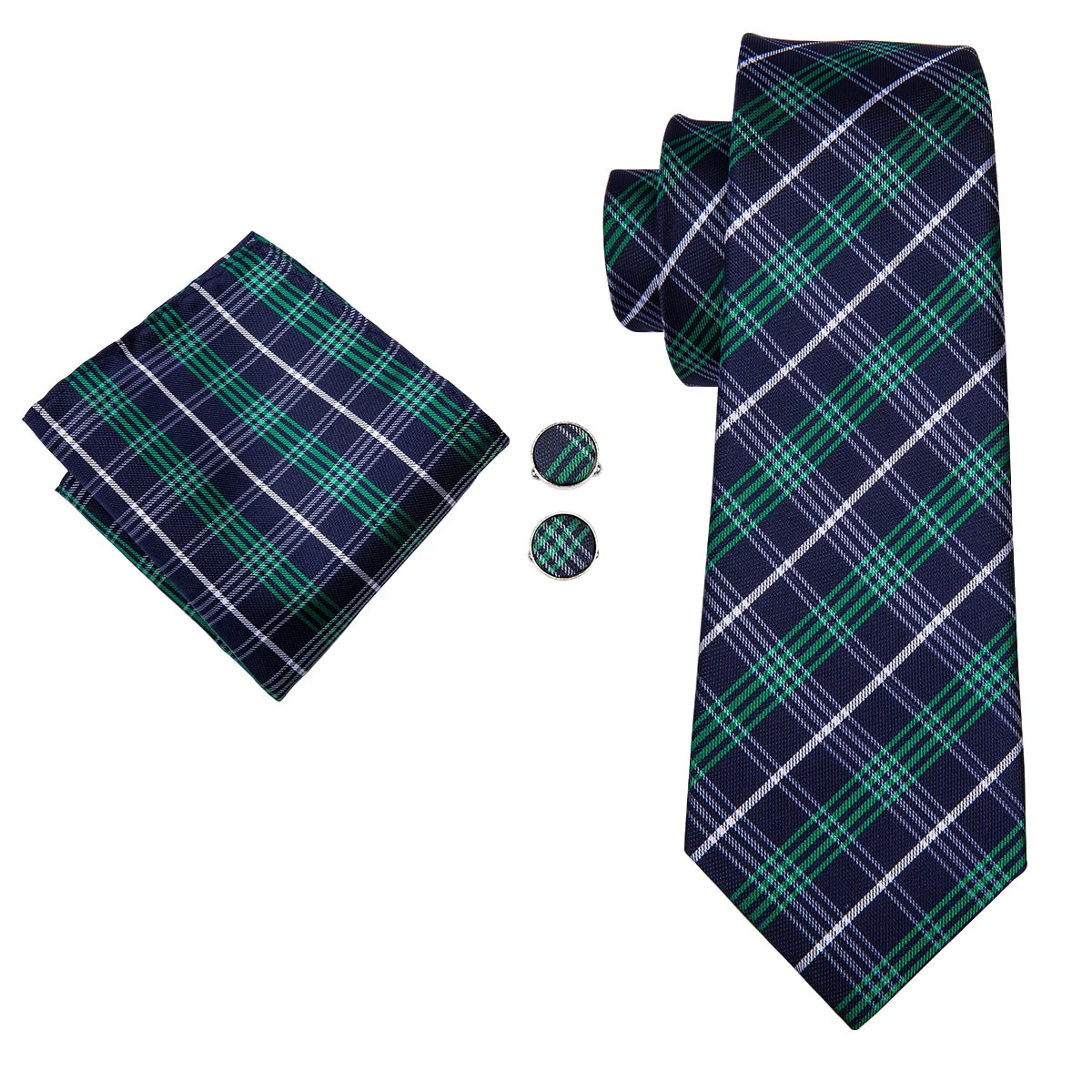 Hi-Tie Blue Orange Elegant Tie For Men Groom Wedding Necktie Pocket Square Cufflink Accessory Wholesale Designer Qme 3044