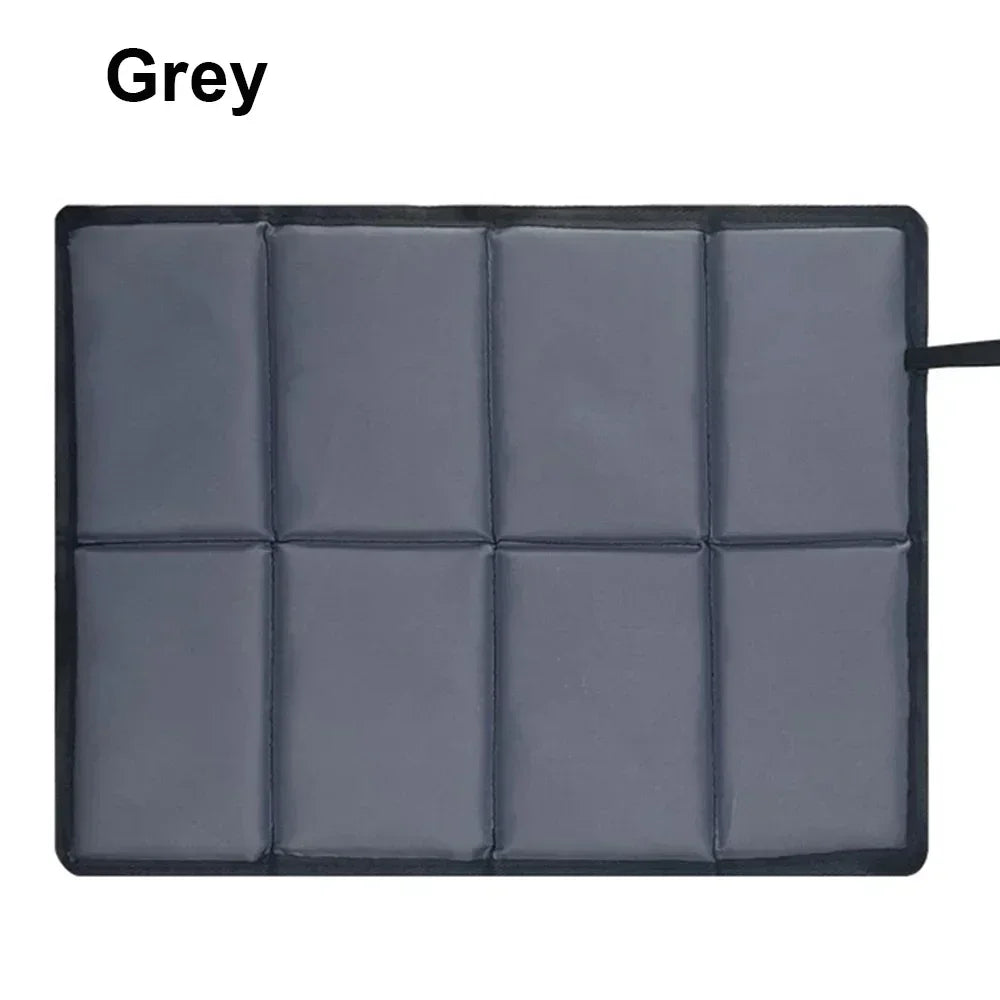 Waterproof Oxford Cloth Sitting Pad - Portable Folding Mat for Hiking/Beach/Picnic, Lightweight Seat Pad with Anti-Dirty Design Qme gray