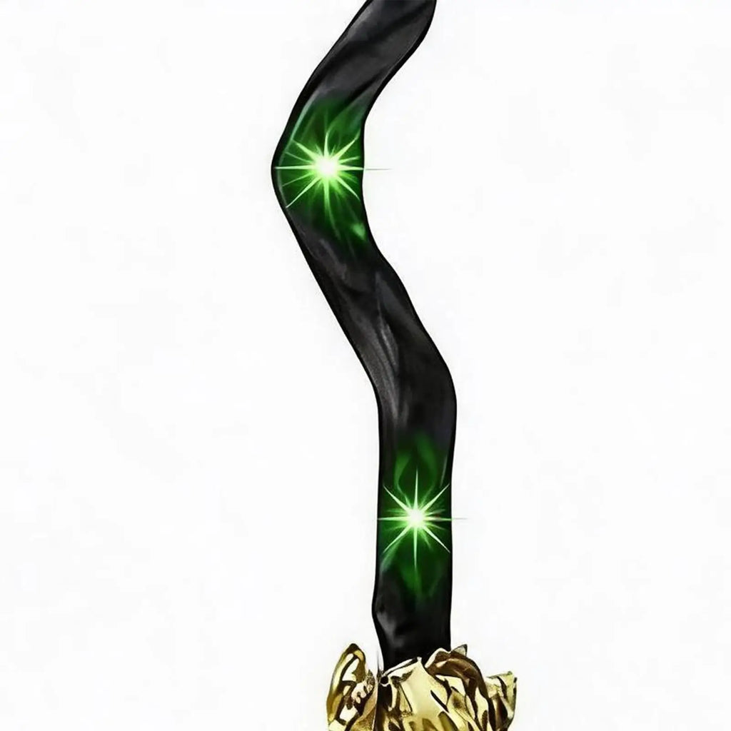 Halloween Broom Decoration Realistic Horror Laughter Sound Lighted Qme