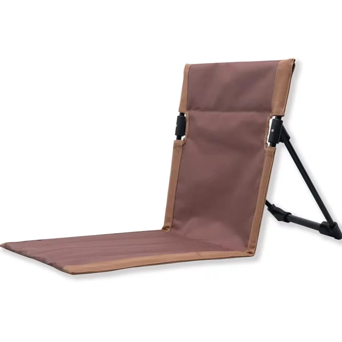 Outdoor Camping Lightweight Comfortable Folding Chair Park Leisure Beach Chair Portable Single Lazy Chair Back Chair Qme Brown