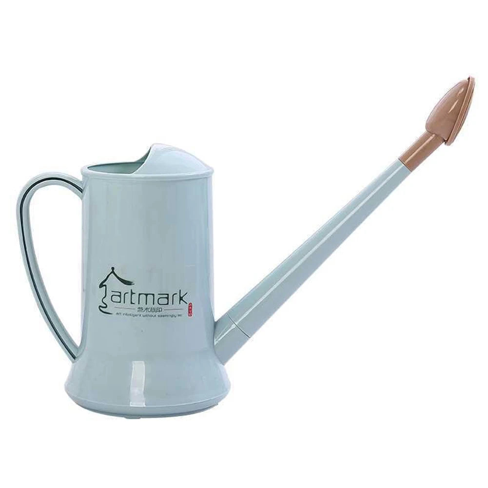 2L Watering Can with Long Spout Detachable Head Plastic Garden Watering Pot for Flower Plant Irrigation Indoor Outdoor Use Qme Blue
