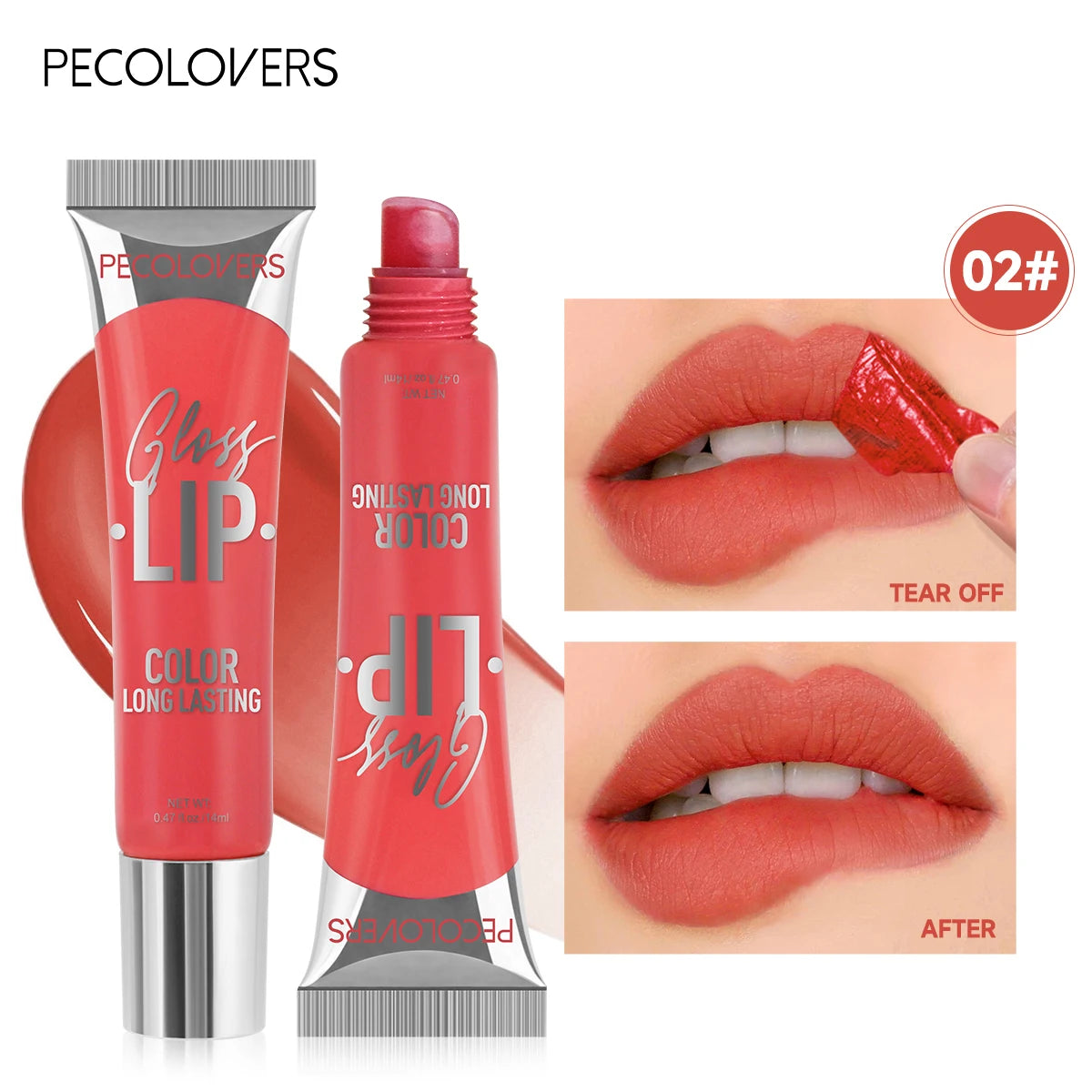 Waterproof Long-lasting Peel Off Lip Gloss Tattoo Matte Natural Look Qme 02