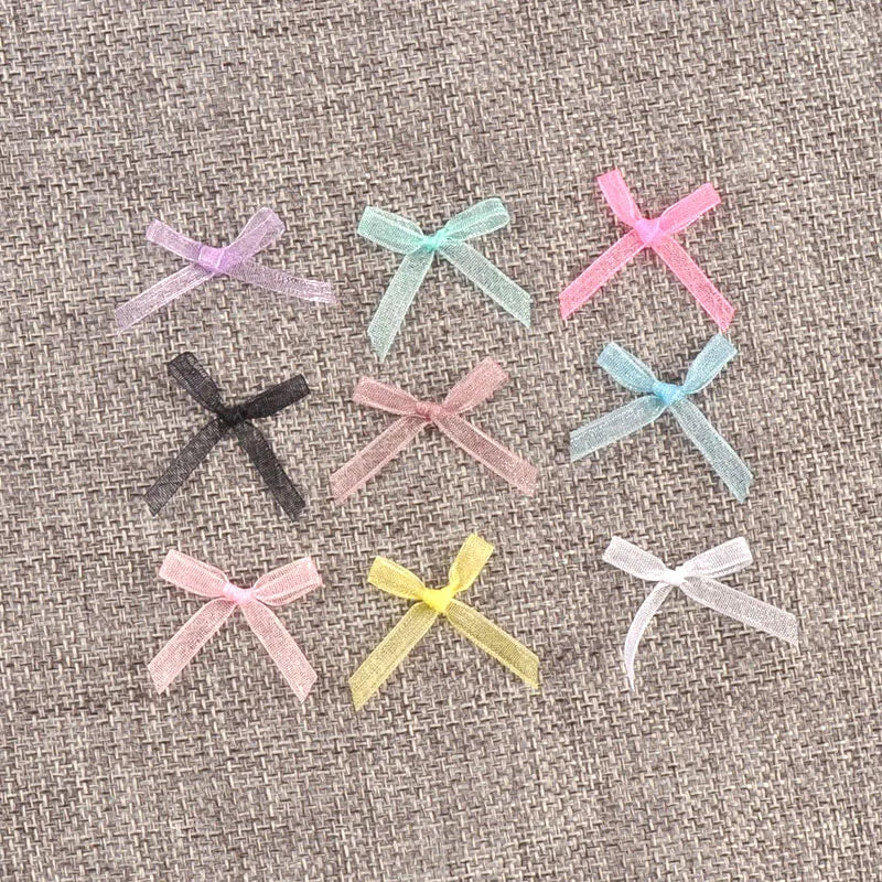 30pcs 2.4-4.5cm bowknot Shape Christmas Style Appliques For DIY Clothing Hat Home Decorative Accessories Holiday Supplies Qme 2-3.1x2.4cm