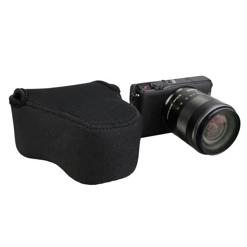 Neoprene Mirrorless Black Camera Pouch Case Bag Soft Outdoor Portable Qme