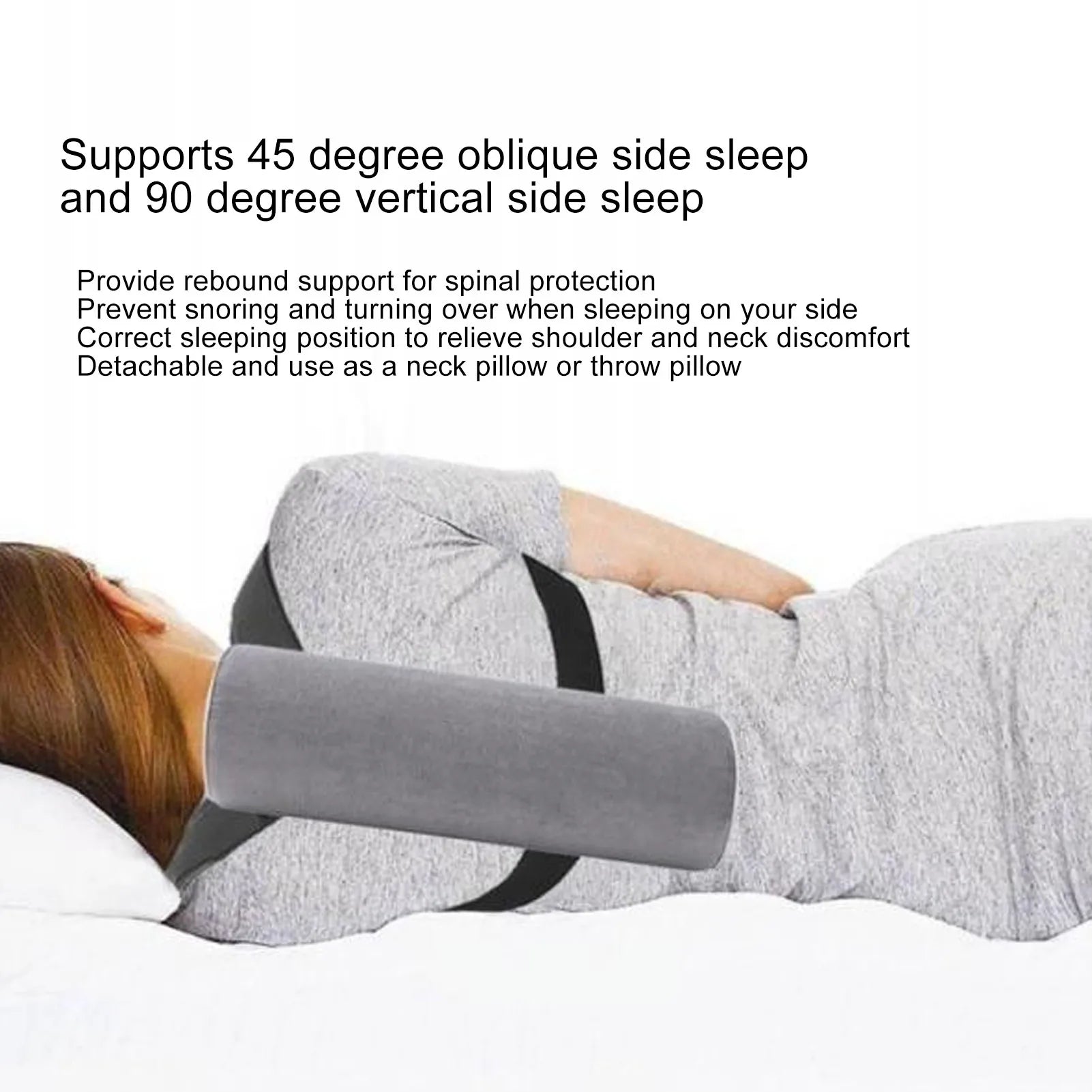 Side Sleeping Backpack Pillow Ergonomic Comfortable Slow Spine Anti Snore Pillow Memory Foam for Bedroom Qme