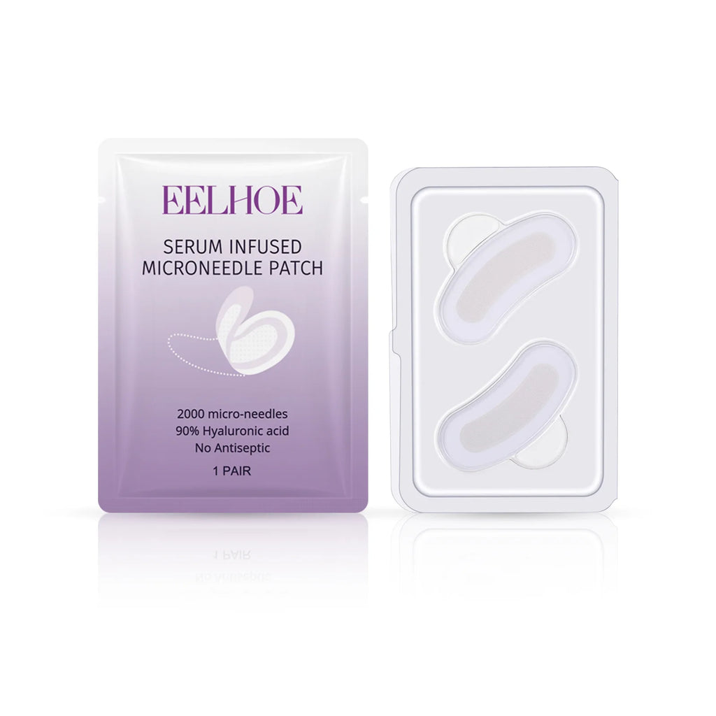 0.25mm Collagen Microneedle Eye Patch Anti-Wrinkle Soluble Micro-needle Eye Mask For Dark Eye Circle Moisturizing Under Eye Skin Qme 1 pair
