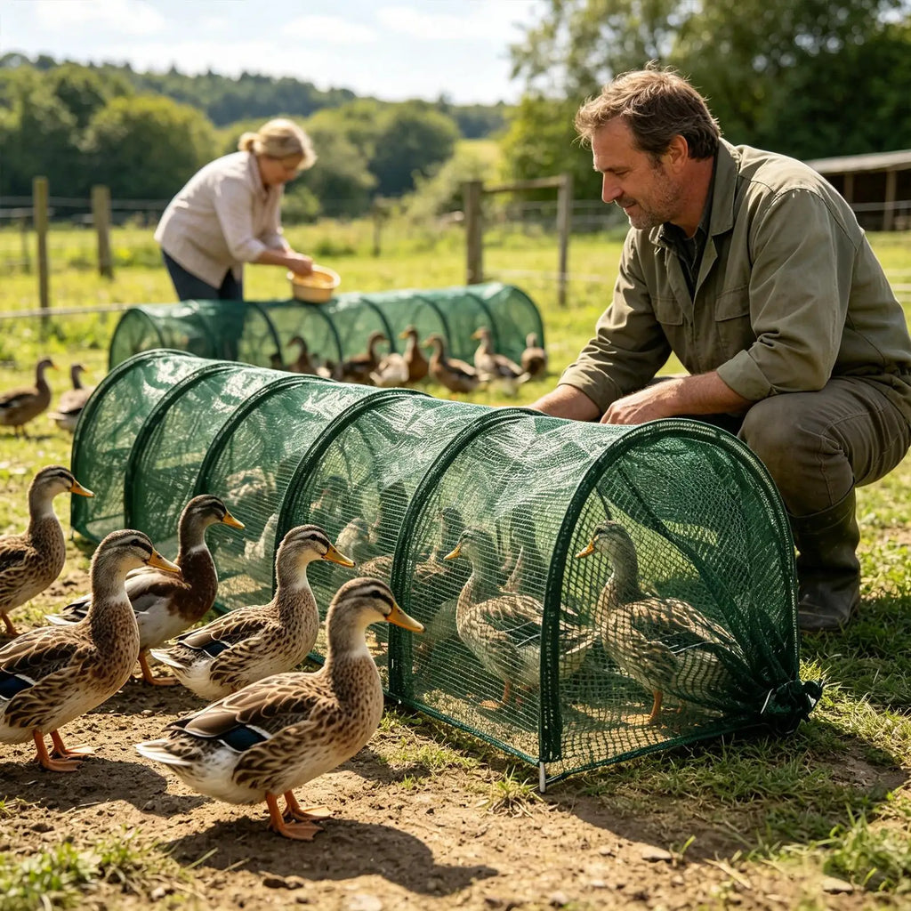 Yard Outside Chicken Tunnels Foldable Long Quick Installation Qme