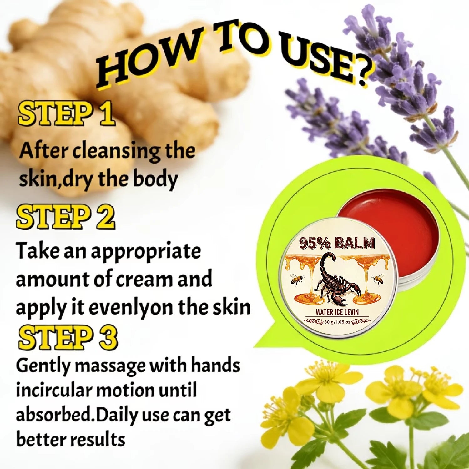 Hydrating Firming 95% Bee Venom Balm with Collagen NMN, Portable Whole Body Moisturizing Cream Qme