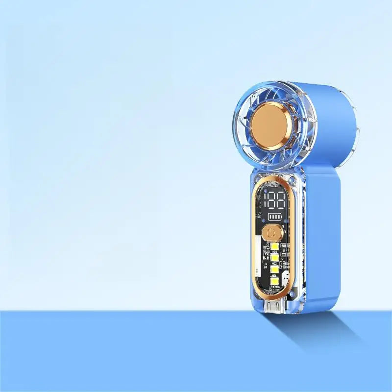 100 Speed Turbo Wind USB Rechargeable Portable Outdoor Cooling Device Qme Blue