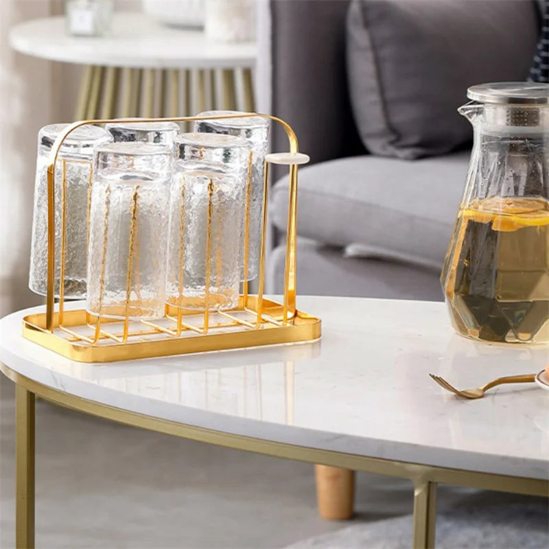 Glass Bottle Holder Coffee Mug Office Mugs Organizer Metal Cup Drying Qme