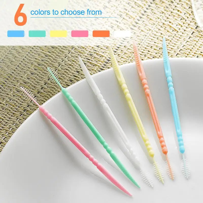 Box Independent Packaging Toothpick Double-ended Interdental Brush Qme