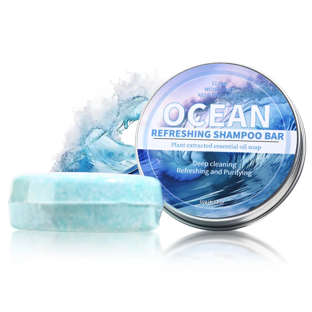 Ocean Shampoo Bar Refreshing Comfortable Summer Nourishing Hair Care Qme