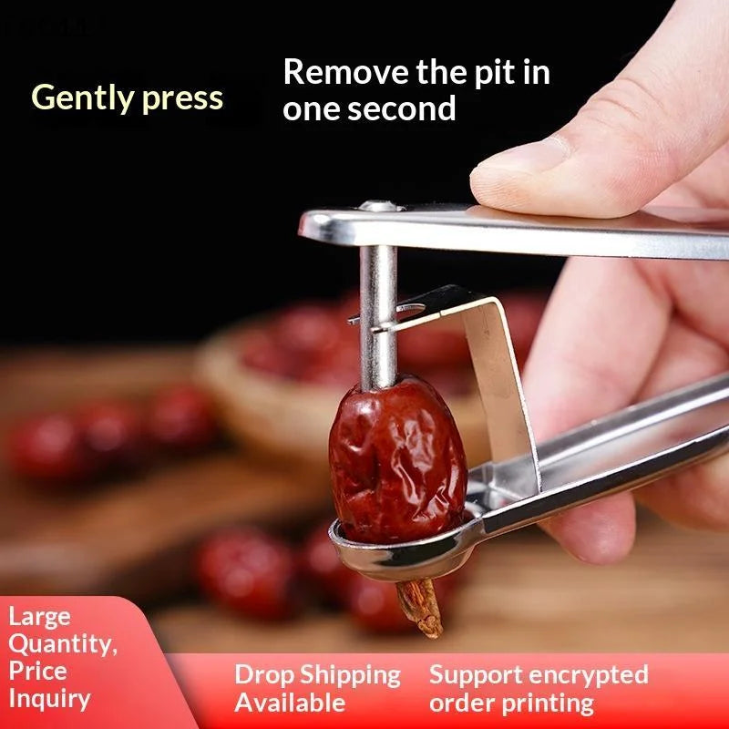 Cherry Pitter Tool Stainless Steel O Live Plum Stone Remover Make Qme
