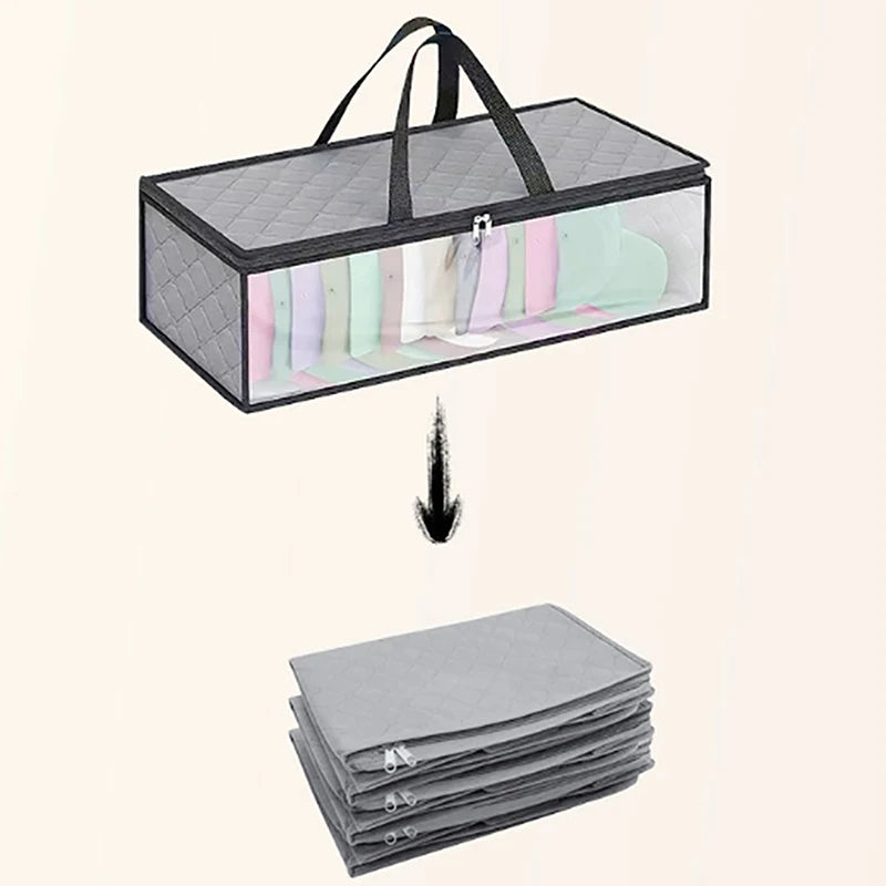 Hat Case Carrying Handles Dual Zipperdurable Baseball Organizer Qme