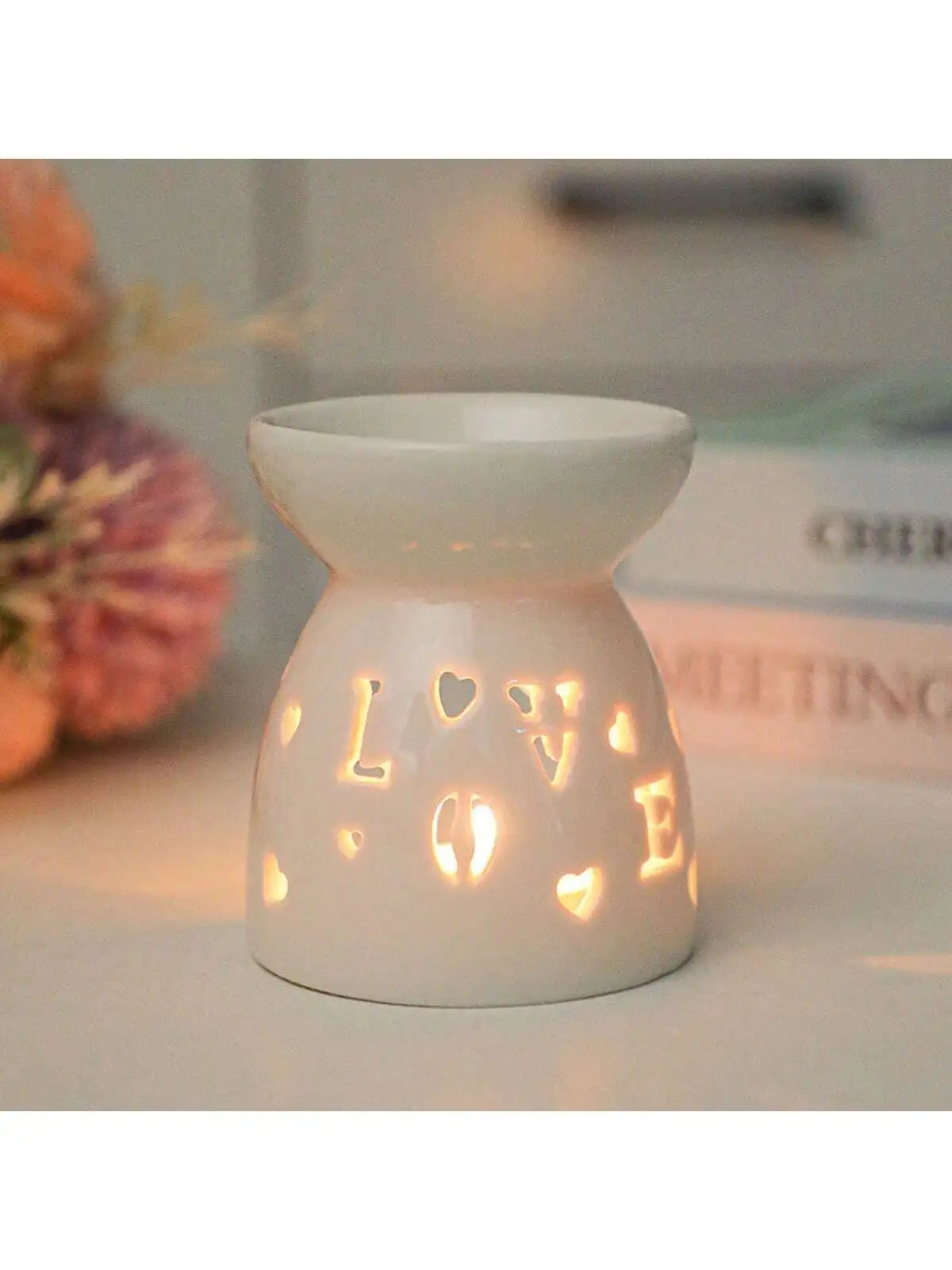 Delicate Mini Ceramic Hollow Floral Heart Moon Star Shaped Qme love