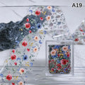 Flower Nail Transfer Foil Rose Floral Art Sticker Paper DIY Manicure Qme A19