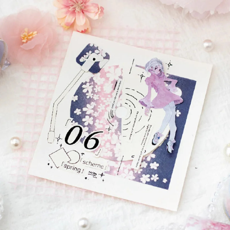 50mm X 2m Washi Tape Sakura Cherry Blossom DIY Scrapbooking Journal Planner Stickers for Phone Case Notebook Decoration Qme