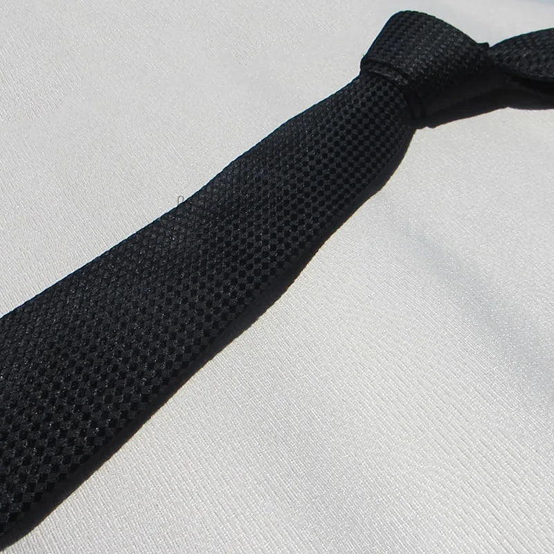 Business Black Men 100 Real Silk Tie Fashion Solid Suit Neckties Qme