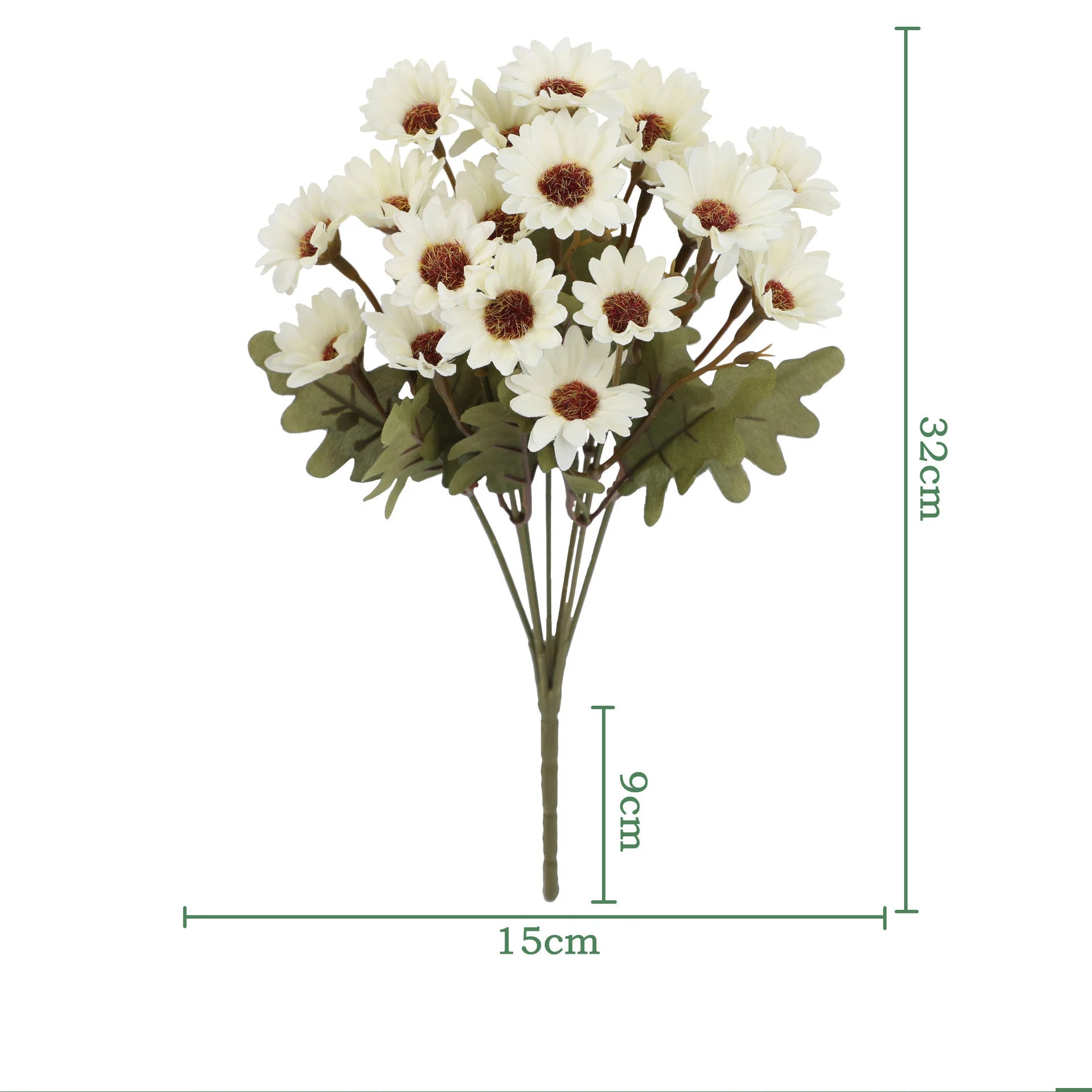 21 Heads Of Sunflowers Small Daisies Bouquets Of Chamomile Wedding Decoration Materials Home Decoration DIY Artificial Flowers Qme Beige