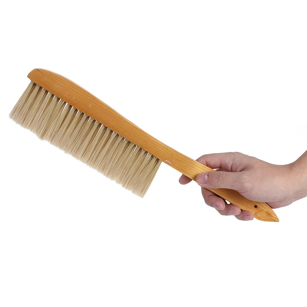 Bee Brush Double Row Long Handle Beekeeping Brush Beehive Sweeping Cleaning Tool Durable for Apiary Hive Beekeeper Equipment Qme