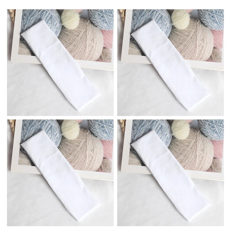 Cotton Simple Elastic Hairbands Fashion Women Solid Wash Face Make-up Qme A6 One Size