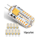G4 LED Light Bulbs Warm/Cold White 2700K-6000K 3W Equivalent to 30W Non-Dimmable T3 Halogen Track Bi-Pin Base 12V Lamp 10Pack Qme Warm white
