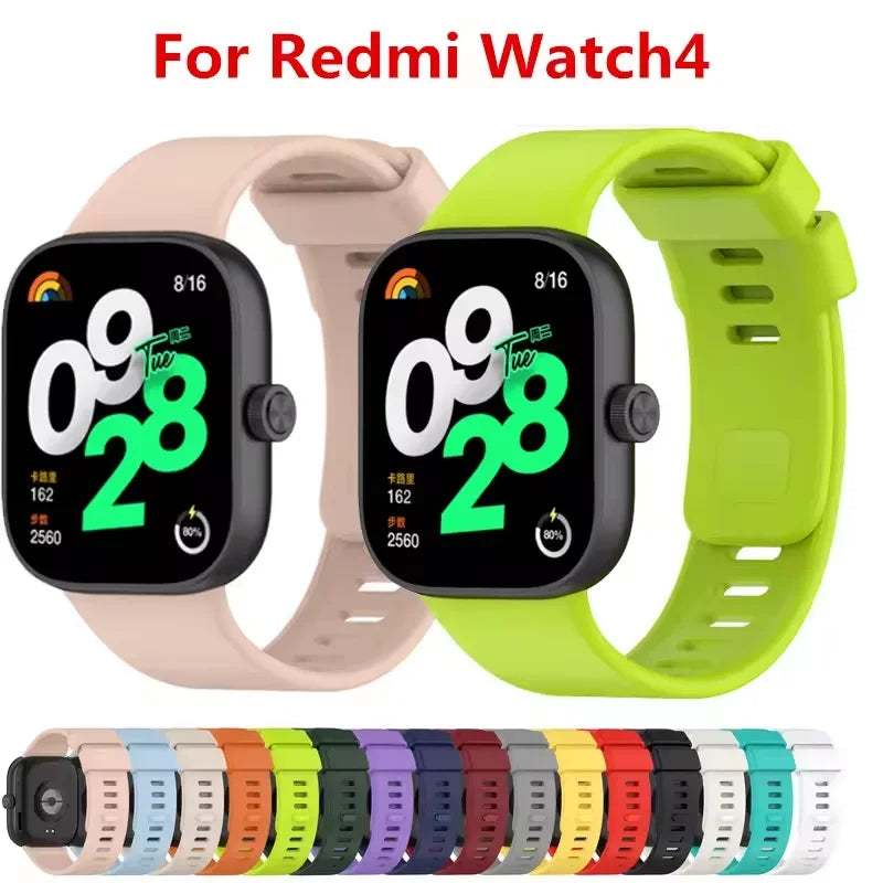 Original Silicone Strap For Redmi watch 4 SmartWatch WristBand For Redmi watch 4 Bracelet Band Watchband Sport Accessories Qme
