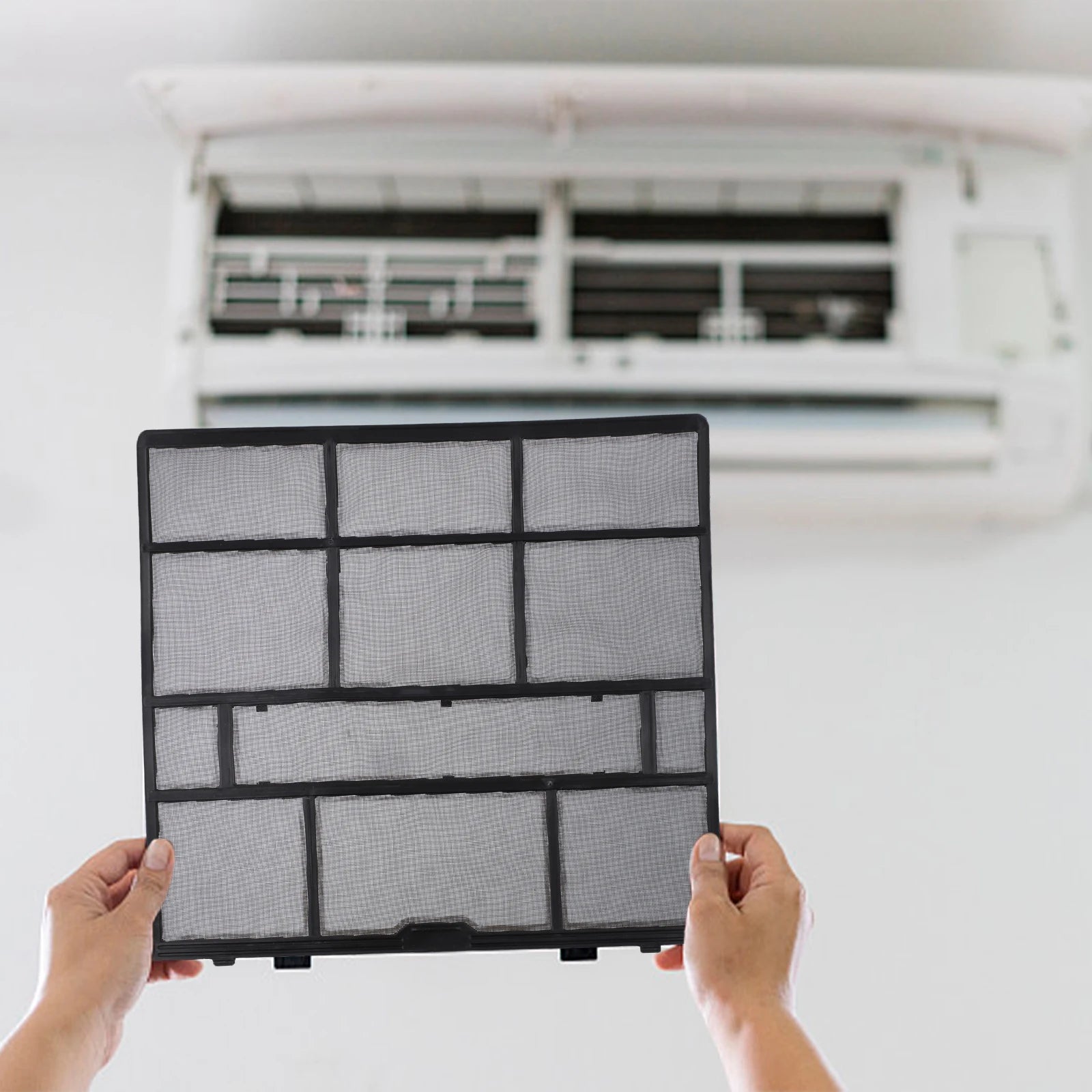 1Pc Indoor Unit Hanging AC Dust Filter Screen Air Conditioner Outlet Protection Mesh Cover Easy Install Accessory Qme